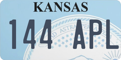 KS license plate 144APL