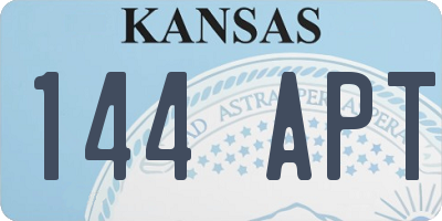 KS license plate 144APT
