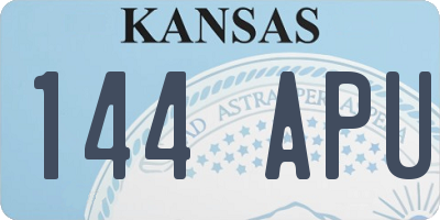 KS license plate 144APU