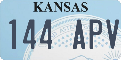 KS license plate 144APV