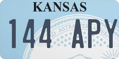 KS license plate 144APY