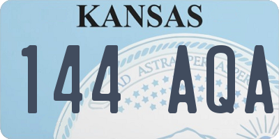 KS license plate 144AQA