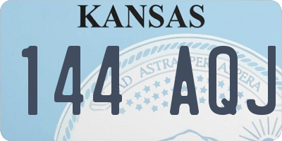 KS license plate 144AQJ