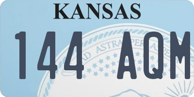 KS license plate 144AQM