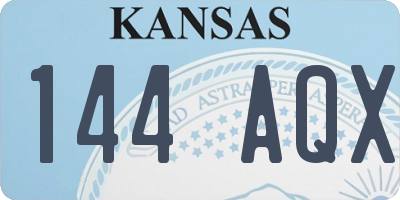 KS license plate 144AQX