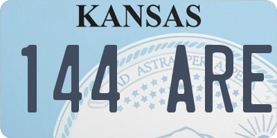 KS license plate 144ARE