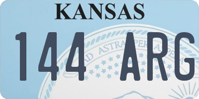 KS license plate 144ARG