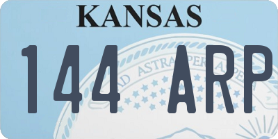 KS license plate 144ARP