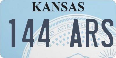 KS license plate 144ARS