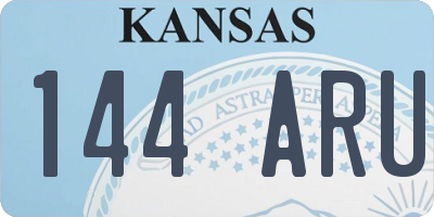 KS license plate 144ARU