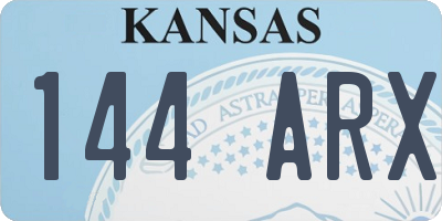 KS license plate 144ARX