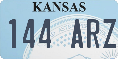 KS license plate 144ARZ