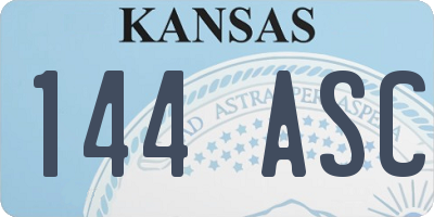 KS license plate 144ASC