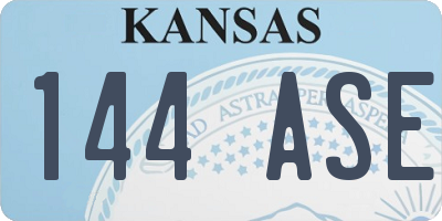 KS license plate 144ASE