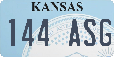 KS license plate 144ASG