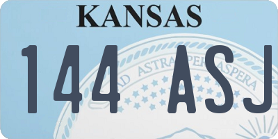 KS license plate 144ASJ