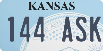 KS license plate 144ASK