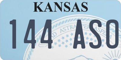 KS license plate 144ASO