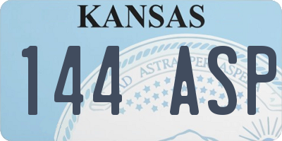 KS license plate 144ASP
