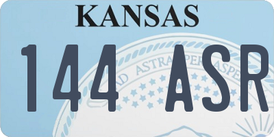 KS license plate 144ASR
