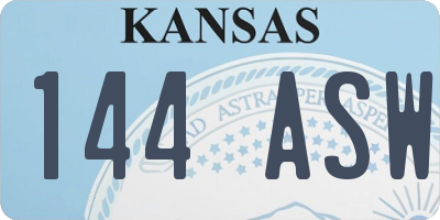 KS license plate 144ASW