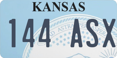 KS license plate 144ASX