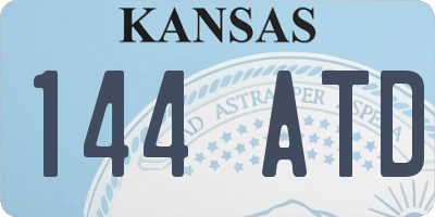 KS license plate 144ATD
