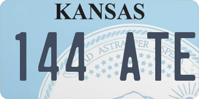 KS license plate 144ATE