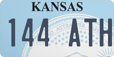KS license plate 144ATH
