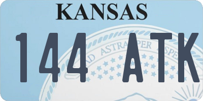 KS license plate 144ATK
