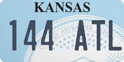 KS license plate 144ATL