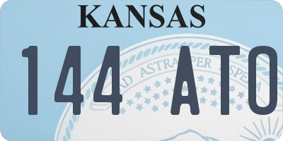 KS license plate 144ATO