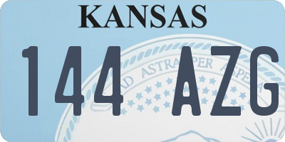 KS license plate 144AZG