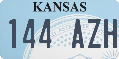 KS license plate 144AZH
