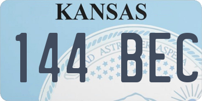 KS license plate 144BEC