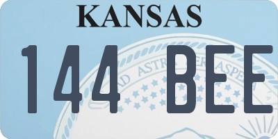 KS license plate 144BEE