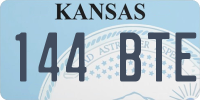 KS license plate 144BTE