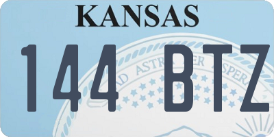 KS license plate 144BTZ