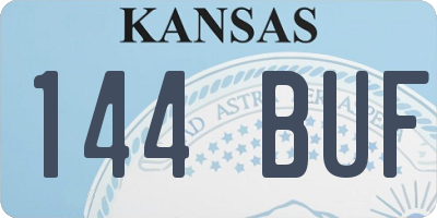 KS license plate 144BUF