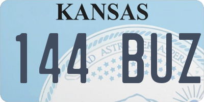 KS license plate 144BUZ