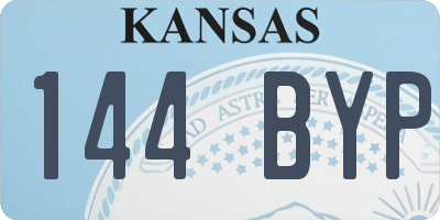 KS license plate 144BYP