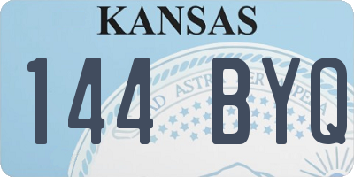 KS license plate 144BYQ