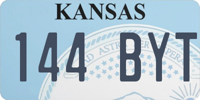 KS license plate 144BYT
