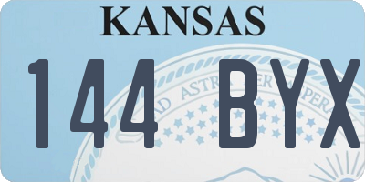 KS license plate 144BYX