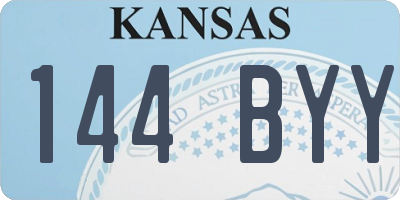 KS license plate 144BYY
