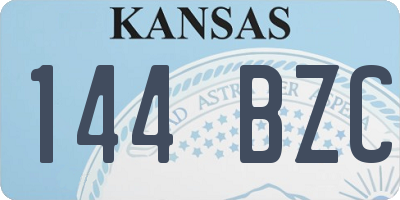 KS license plate 144BZC