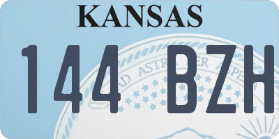 KS license plate 144BZH