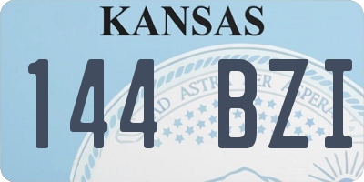 KS license plate 144BZI