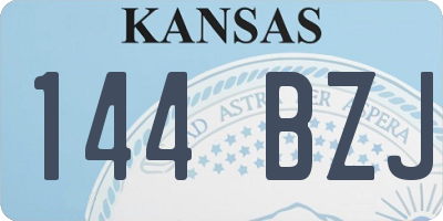 KS license plate 144BZJ