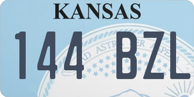 KS license plate 144BZL
